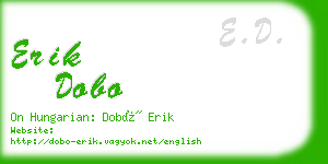 erik dobo business card
